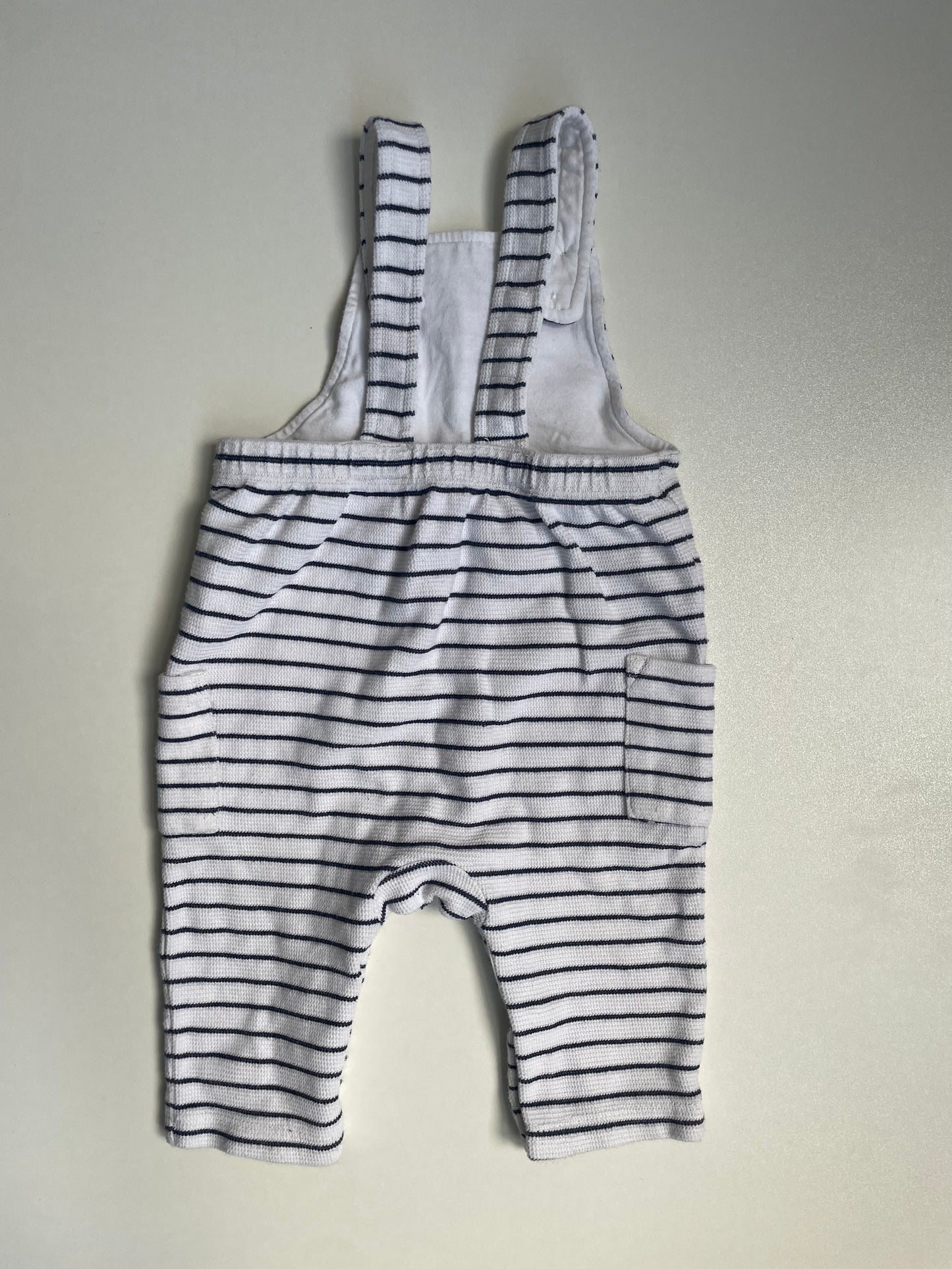Marks & Spencer Stripe Knit Overalls - Size 6-9