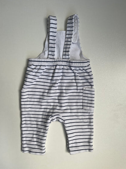 Marks & Spencer Stripe Knit Overalls - Size 6-9