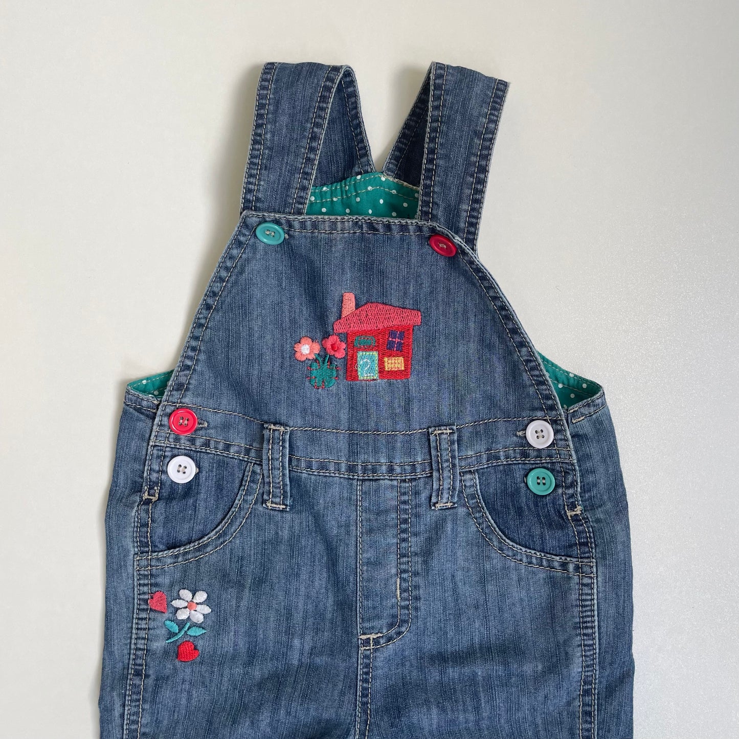 Pumpkin Patch Floral House Overalls - Size 6-12 months