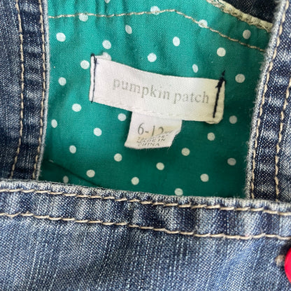 Pumpkin Patch Floral House Overalls - Size 6-12 months
