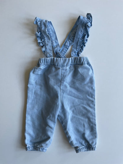 H&M Denim Overalls - 6-9 months