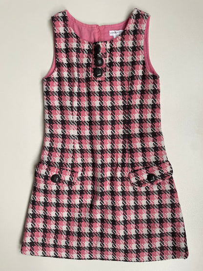 Pumpkin Patch Pink Checkered Dress - Size 7