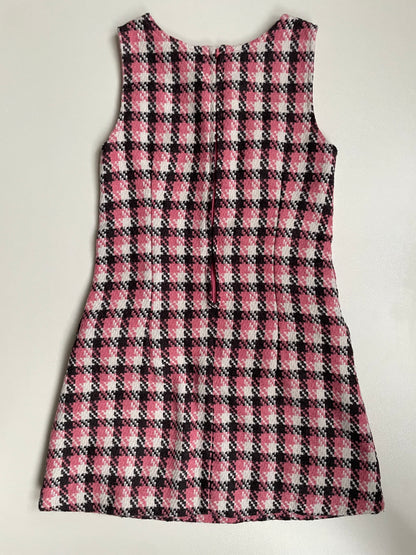 Pumpkin Patch Pink Checkered Dress - Size 7