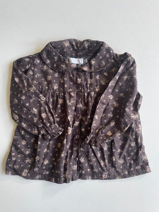 Jamie Kay Brown Floral Shirt - Size 1