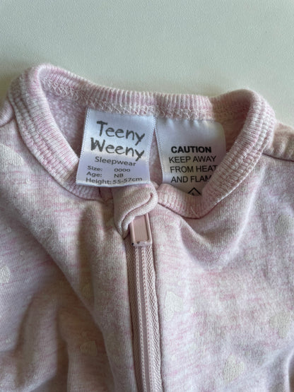 Teeny Weeny Fleece Lined Sleepsuit - Newborn