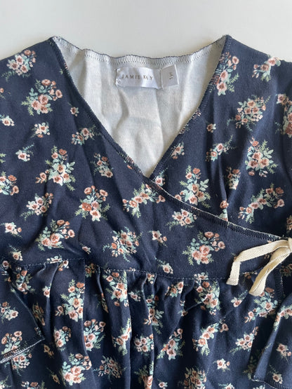 Jamie Kay Navy Floral Wrap Top - Size 1