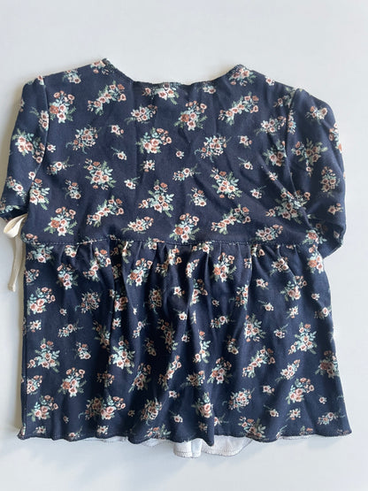 Jamie Kay Navy Floral Wrap Top - Size 1