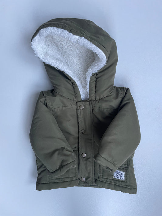 Pumpkin Patch Olive Green Jacket - 3-6 months
