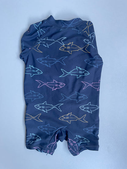 Cotton On Shark Swimsuit - 3-6 months