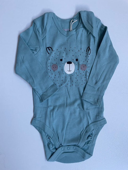 Organic Cotton Bear Bodysuit - 2-6 months BNWT
