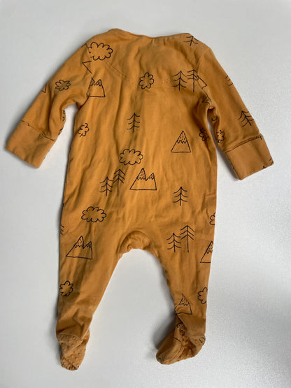 Cotton On Mountain Footed Zipsuit - 0-3 Months
