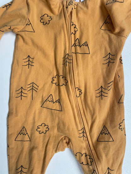 Cotton On Mountain Footed Zipsuit - 0-3 Months