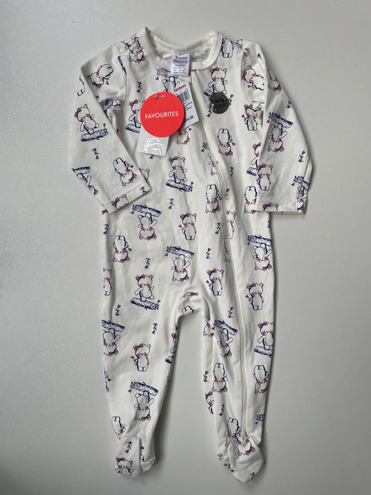 Teeny Weeny Teddy Sleepsuit - 6-12 Months BNWT