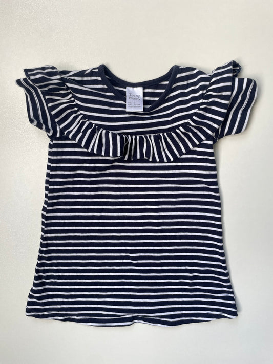 Teeny Weeny Navy Stripe Dress - 12-18 Months