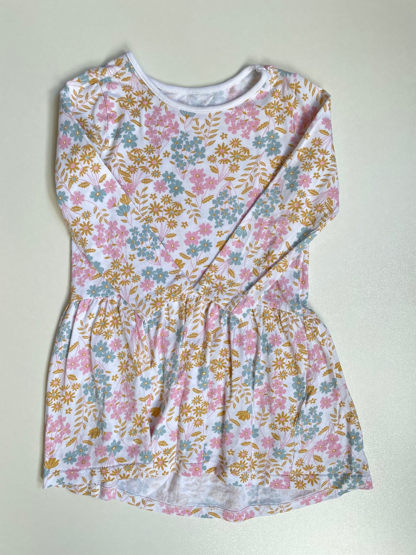 White Floral Dress - 18-24 months