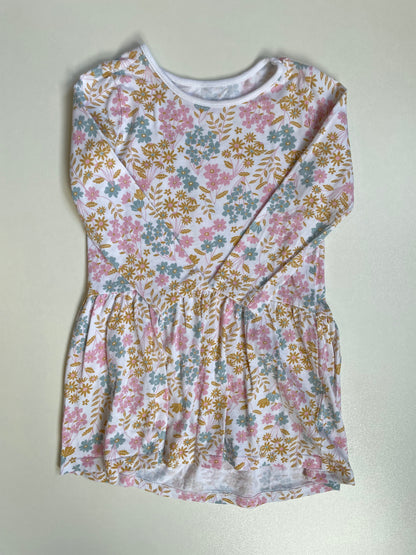 White Floral Dress - 18-24 months