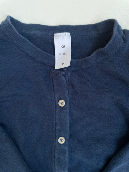 Navy Frill Cardigan - Size 7