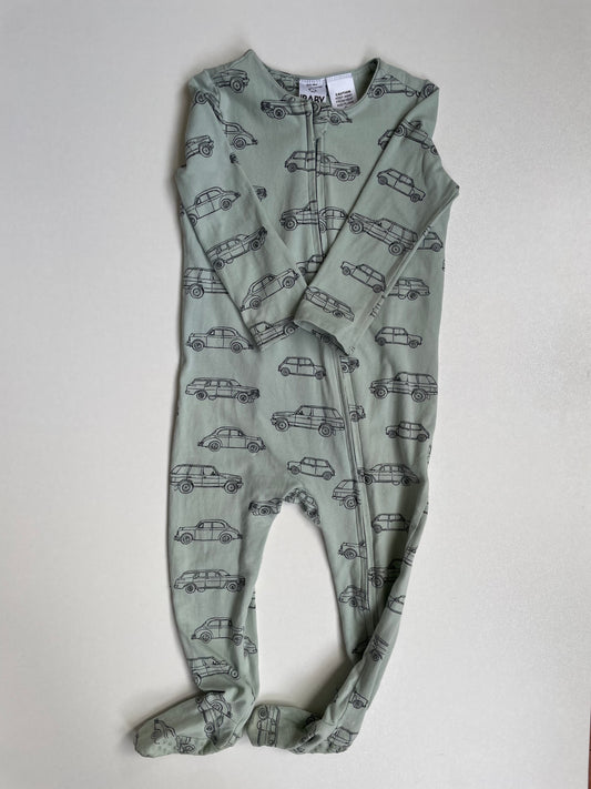Cotton On  Car Footed Zip Onesie - 12-18 Months