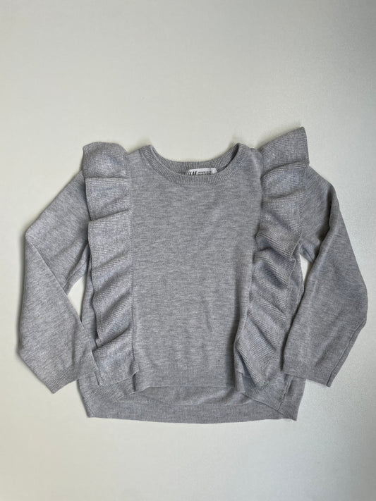 H&M Glitter Frill Jumper - Size 3-4