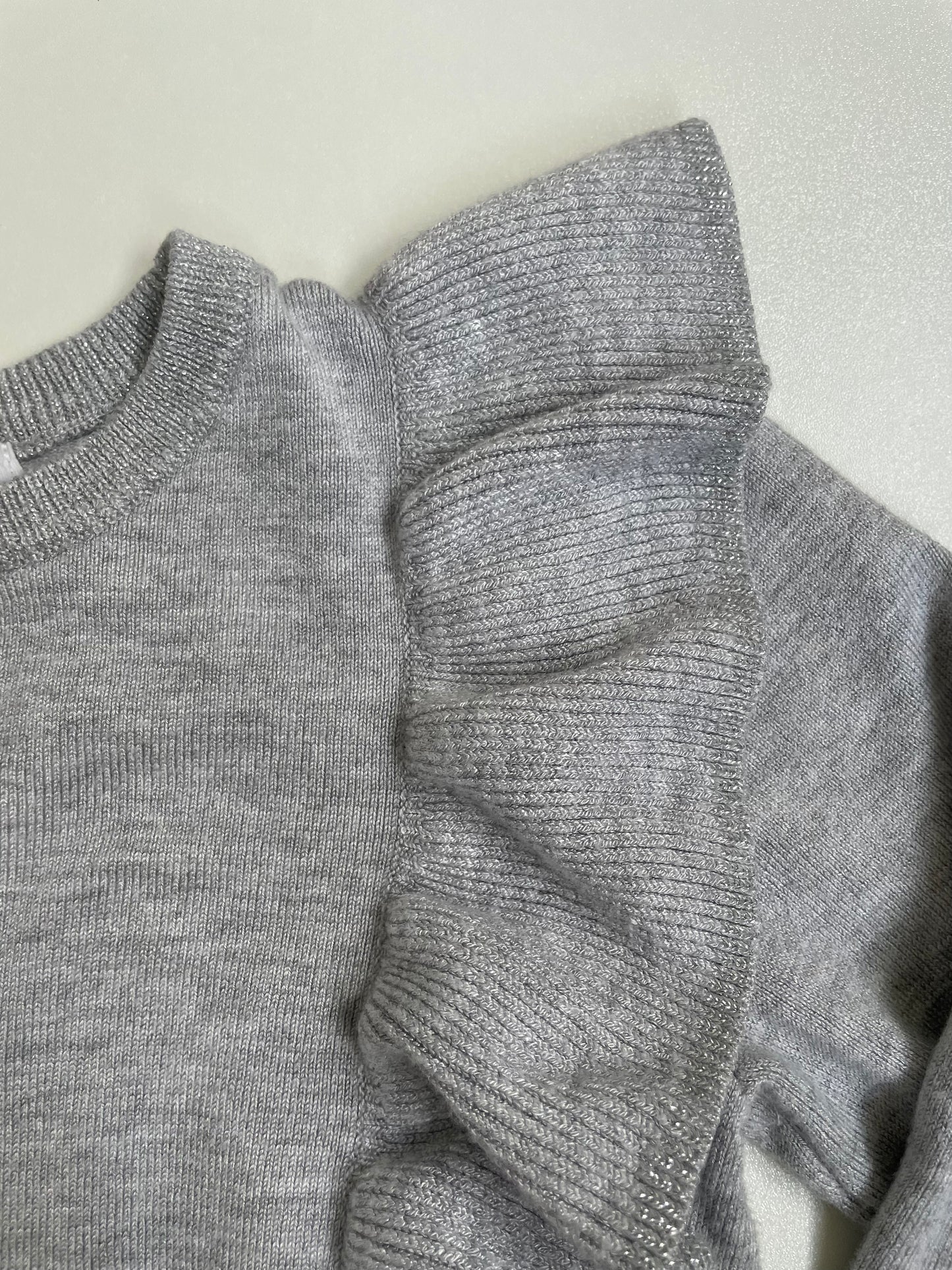 H&M Glitter Frill Jumper - Size 3-4