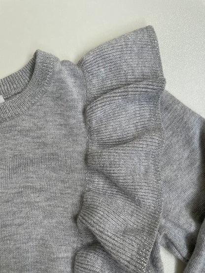 H&M Glitter Frill Jumper - Size 3-4