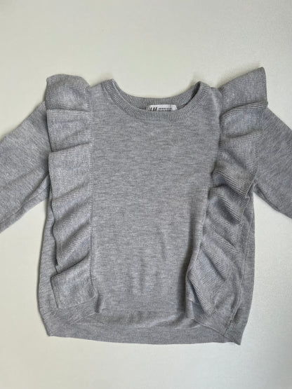 H&M Glitter Frill Jumper - Size 3-4