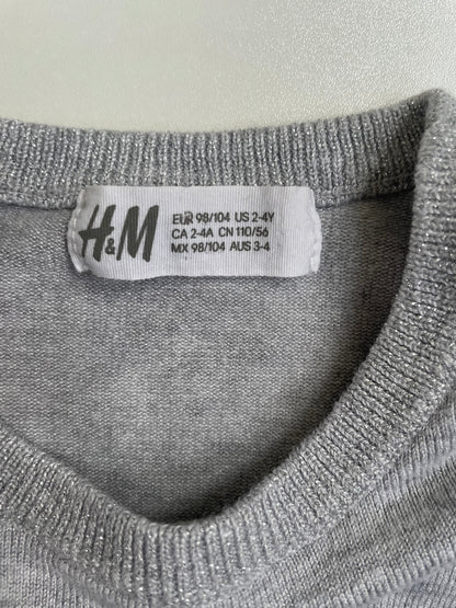 H&M Glitter Frill Jumper - Size 3-4