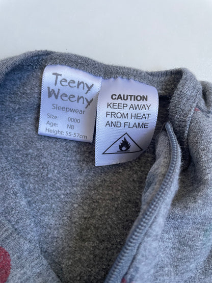 Teeny Weeny Tree Fleece Lined Sleepsuit - Newborn
