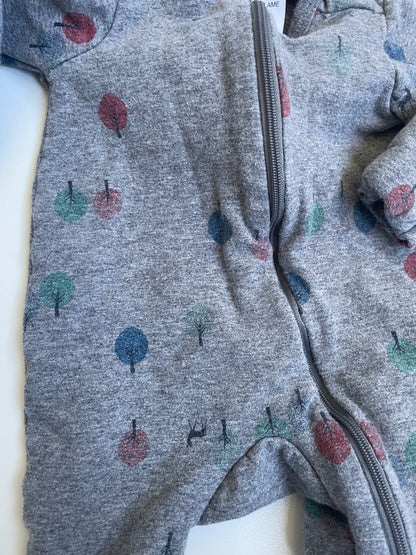 Teeny Weeny Tree Fleece Lined Sleepsuit - Newborn