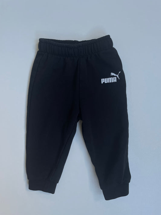 Puma Black Trackpants - 12-18 Months