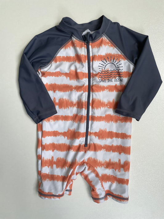 Cotton On Stripe Swimsuit - 12-18 Months