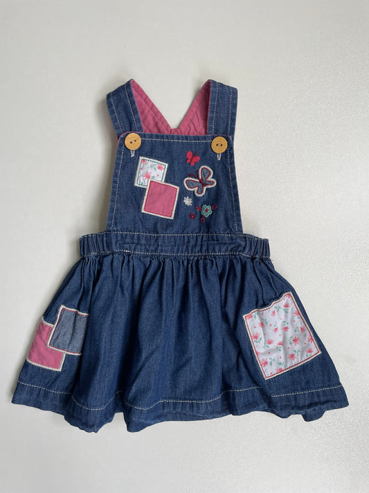 Pumpkin Patch Quilted Pinafore - 3-6 Months