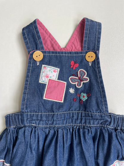 Pumpkin Patch Quilted Pinafore - 3-6 Months